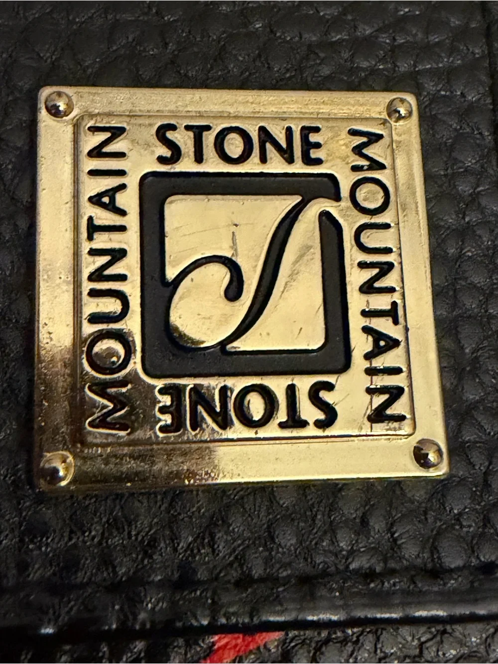 Stone Mountain Wristlet Wallet Pebbled Black Paris Themed Graphic Zip Around